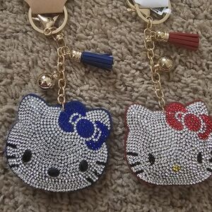 Hello Kitty Rhinestone Keychains